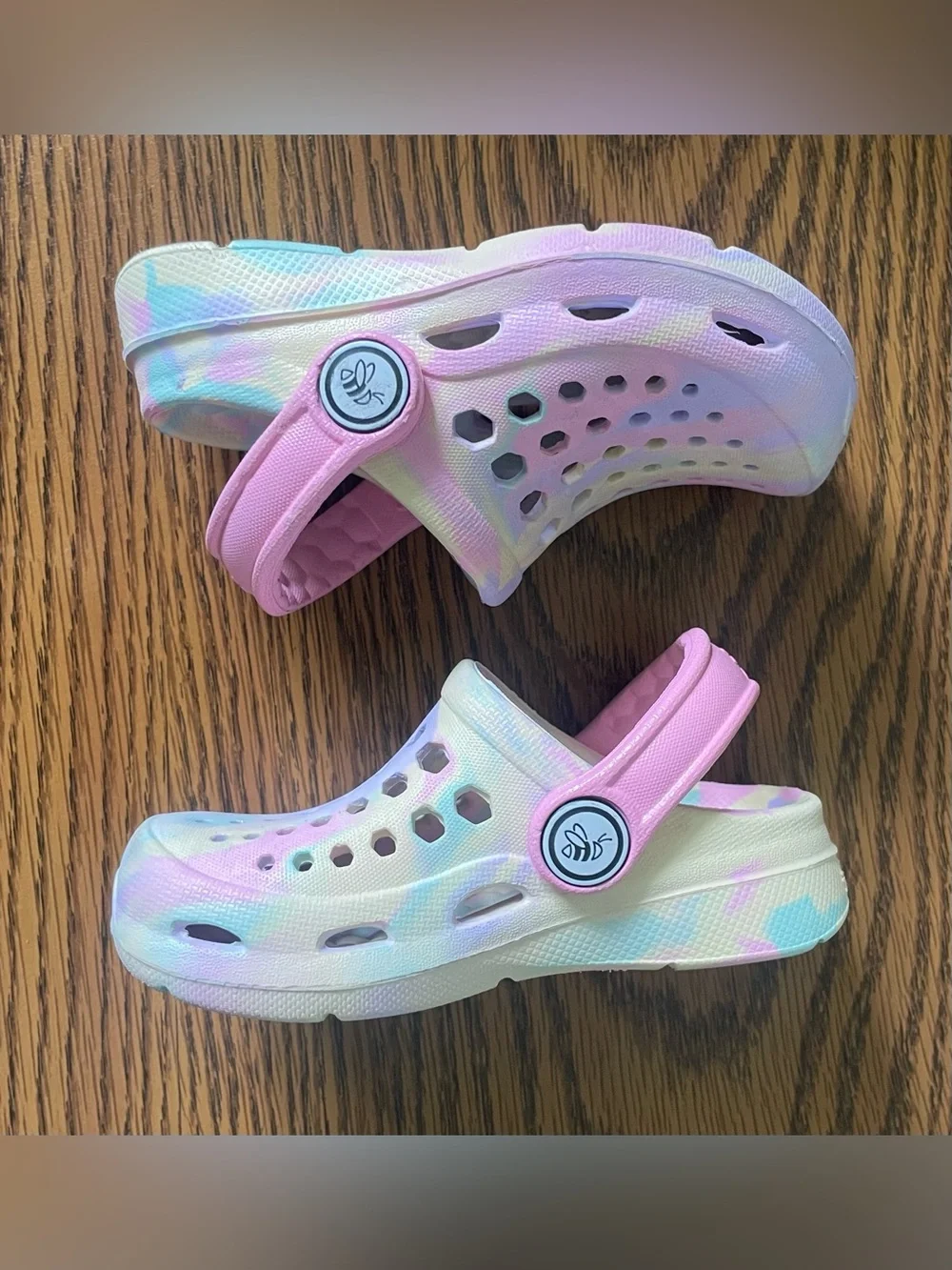 Kids Pastel Tie-dye clogs